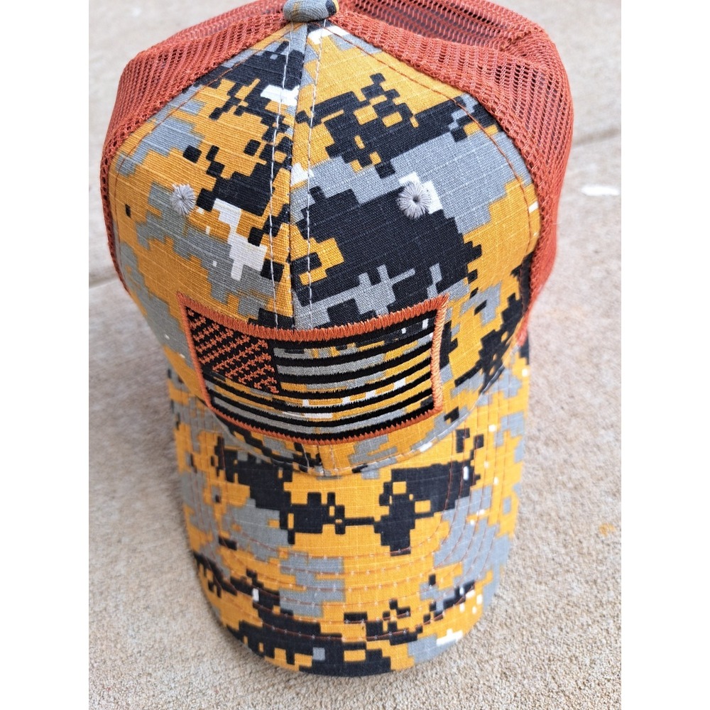 Big Bear Men's Baseball Cap Pixelated Camouflage Pattern Breathable Mesh Back